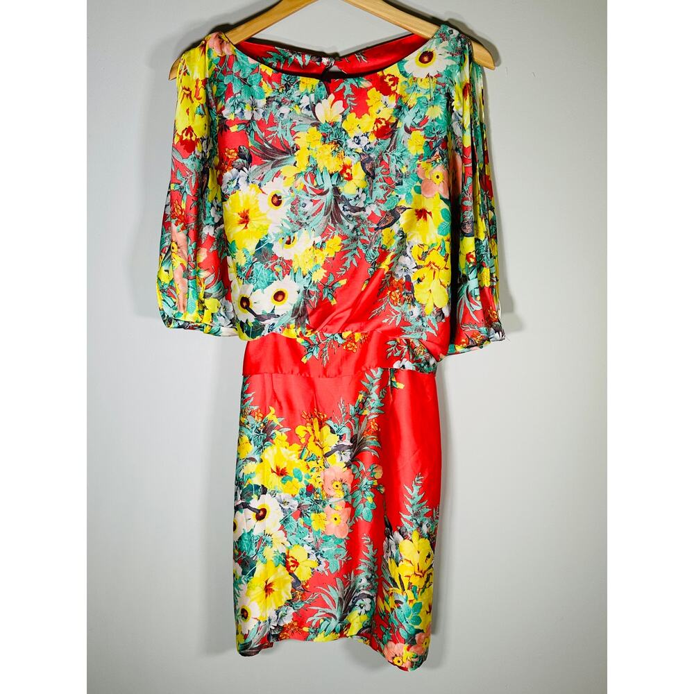 Bisou Bisou by Michele Bohot Floral Dress Women's 14